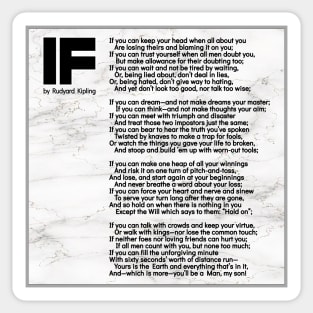 IF POEM BY RUDYARD KIPLING - IF | Poster And Other Formats | Wall Art Decor Sticker